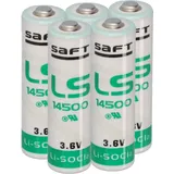 Saft 5x Saft Lithium 3,6V Batterie LS 14500 AA - Zelle