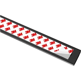 conecto Kabelkanal aus Kunststoff zum Kleben oder Schrauben inkl. 3M Klebeband, 50 cm, schwarz