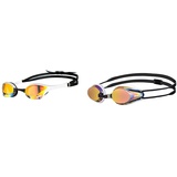 ARENA Unisex – Erwachsene Cobra Ultra Swipe Mr Swim Goggles, Mehrfarbig, 1 & Tracks Mirror Anti-Fog Wettkampf Schwimmbrille Unisex für Erwachsene, Schwimmbrille mit verspiegelten Gläsern