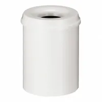 V-Part Feuerlöschender Papierkorb 15 l Weiß