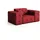 Fun Möbel Sessel Chantal Stoff Opera Velvet 70 x 80 x 80 cm Rubinrot mit Zierkissen