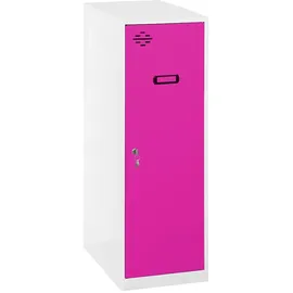 simonlocker montadas Dism.single Mini Schließfach 40,0 x 50,0 x 91,5 cm Weiß/Pink