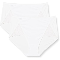 Sloggi Damen Slips im Pack - Maxi, Vorteilspack, Pure Sense Luxe, einfarbig Weiß 46