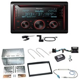 Pioneer FH-S820DAB DAB+ Bluetooth Einbauset für Peugeot 207 307 Partner Expert