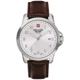 Swiss Alpine Military Herren Uhr Analog Quarz 7011.1532SAM Leder