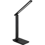 GLOBO LED Tischleuchte Touch beweglich Tischlampe Touchdimmer Schreibtischleuchte CCT schwarz, Kunstleder, 5W 570Lm, LxBxH 28x11,5x50 cm