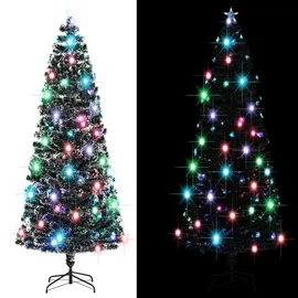 vidaXL Künstlicher Weihnachtsbaum mit Ständer/LED 240 cm Fiberoptik