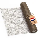 DecoHomeTextil Heimtextilmanufaktur DecoHomeTextil Deco Netz Tischläufer Sand Natur 30 cm x 5 Meter