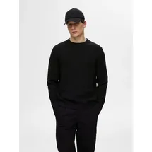 Selected Rundhalspullover Schwarz XL