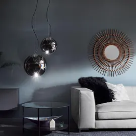 s.luce Sphere Pendelleuchte Glaskugel Gold/Klar / Ø 40cm