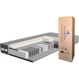 TULENA NOX Matratze 140x190 H2 + H3 Taschenfederkernmatratze 23 cm Comfort Plus Matratze für Kinder und Erwachsene - Wendematratze mit Bezug mit Reißverschluss Rollmatratze Oeko-TEX Zertifiziert