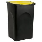 stefanplast Mülleimer 50 l Schwarz-Gelb