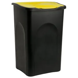 stefanplast Mülleimer 50 l Schwarz-Gelb