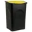 stefanplast Mülleimer 50 l Schwarz-Gelb