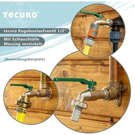 tecuro Kugelauslaufhahn 1/2 Zoll Messing