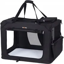 Songmics Hundebox faltbar 102 x 69 x 69 cm Schwarz