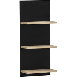 Schildmeyer Regal Emmik 70,2 cm x 17,5 cm x 30,3 cm Schwarz-Eiche