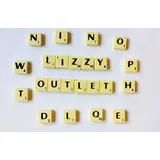 400 x Qualität Kunststoff schwarz auf Elfenbein Scrabble Fliesen Handwerk Schmuckherstellung komplett-Set von Lizzy®