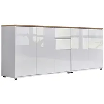 MID.YOU Sideboard Mailand Set 10 Weiß/Eiche