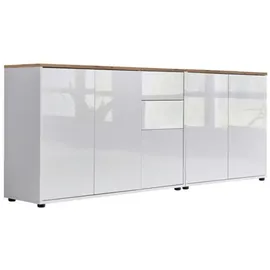 MID.YOU Sideboard Mailand Set 10 Weiß/Eiche