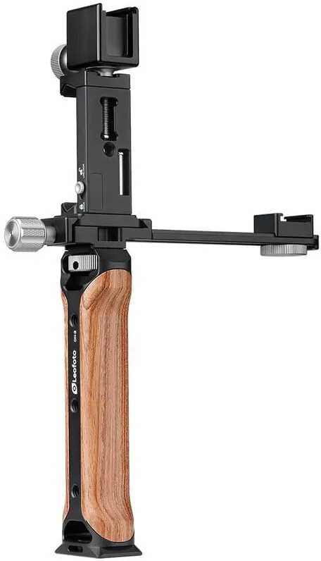 Leofoto Handgriff mit Smartphone-Halterung und Blitzschuhaufnahmen VC-1