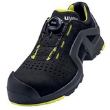 Uvex 1 x-tended support BOA S1P ESD, Halbschuhe, Microvelours, schwarz, 39