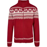 Brandit Textil Norweger Vollreißverschluss Pullover Red M