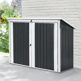 Home Deluxe Mülltonnenbox BASURA 190 x 101 x 134 cm silber