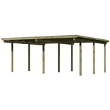 Karibu Carport Doppelcarport Eco 1 527 x 387 cm ohne Rundbögen (Holzcarport)