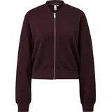 QS Sweatshirtjacke im Blousonstyle mit Zopfmuster - lila - XS