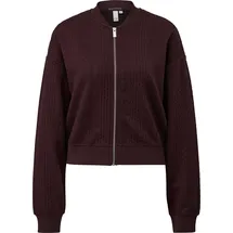 QS Sweatshirtjacke im Blousonstyle mit Zopfmuster - lila - XS