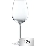 Bohemia Selection Weißweingläser 12er Set SIMPLY, 340 ml - Glas - 12er Set