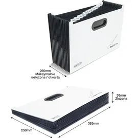 Rapesco RAPESCO® Fächermappe Supafile Plus 13 Fächer weiß, 1 St.