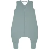 EMMA & NOAH Schlafsack mit Füßen 1.0 TOG, gruen, 90