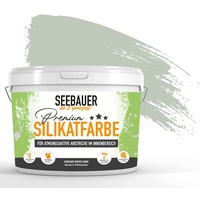 SEEBAUER diy® Silikatfarbe Grün für Innen (No. 765 Nordic Wood 5,0 Liter) Mineralfarbe Grüntöne hohe Deckkraft