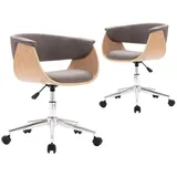 vidaXL Drehstuhl Stoff taupe