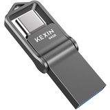 KEXIN USB Stick 64GB USB C Stick OTG Speicherstick USB 3.0 Flash-Laufwerk Mini Type C USB Flash Drive USB-C Memory Stick für USB C Handy (Huawei, Honor, Xiaomi, Oppo), PC, Tablet, Auto Schwarz