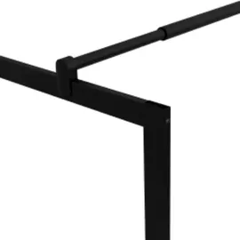 vidaXL vidaXL, Duschwand für Begehbare Duschen mit Hartglas Schwarz 80x195 cm,