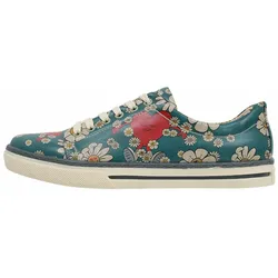 Sneaker DOGO "Sneaker Picture Perfect Damen Sneaker / Female", Damen, Gr. 38, Normalschaft, bunt (mehrfarbig, rot, blau), Lederimitat, Schuhe, Vegan