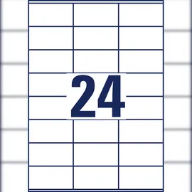 Avery Zweckform Etiketten 3490 weiß 70,0 x 36,0 mm