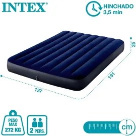 Intex Dura-beam Classic Downy Double Mattress Blau 191 x 137 x 25 cm