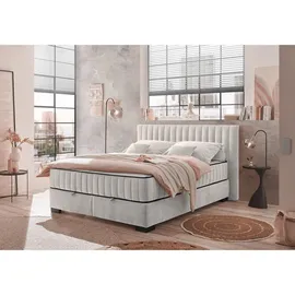 ed exciting design Boxbett ED EXCITING DESIGN "Nagol", beige, B:185cm L:214cm, 100% Polyester, Komplettbetten, mit Bettkasten, mit Wendematratze, erhältlich in verschiedenen Breiten