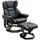 Homcom Massagesessel Kunstleder 79 x 101 x 82 cm schwarz mit Fußhocker