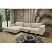 DOMO collection Ecksofa »Modica L-Form«, moderne Optik mit großzügiger Recamieire, auch in Cord, beige