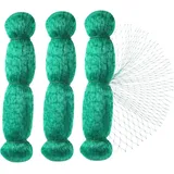 Vogelschutznetz, 3 Stück, 2 X 10 M, Grünes Garten-vogelschutznetz Zum Schutz Von Pflanzen, Schützt Pflanzen, Früchte, Blumen Und Gemüse, 15 Mm Maschenweite