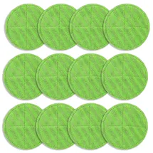 yangyuqi 12 Stück Mikrofaser-Pads Kompatibel für Steam Twister Dampfreiniger, Ersatz Pads für alle Böden - Langlebig und Perfekte Passform - Maschinenwaschbar