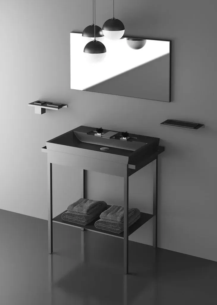 Glassdesign Metall Spiegel 58 - weiß matt