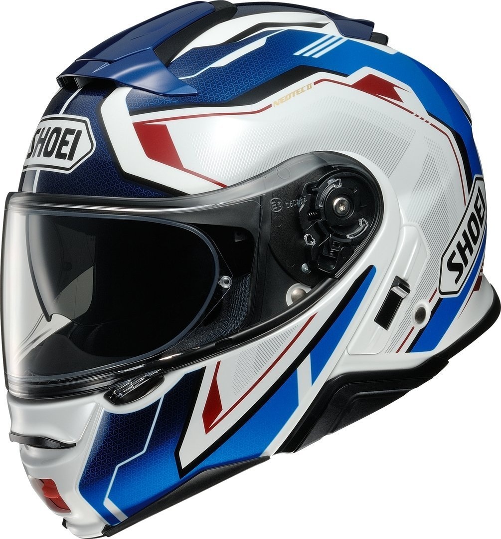 Shoei Neotec 2 Respect Klapphelm, weiss-blau, Größe 2XS für Männer