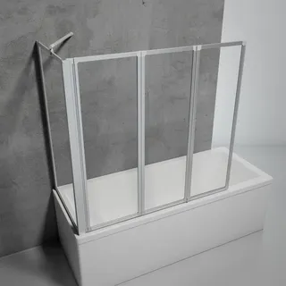 Schulte Duschabtrennung mit Seitenwand zum Kleben oder Bohren, alu natur, 1210 x 1270 x 700 mm Sicherheitsglas (ESG) Klar hell, Profil: