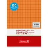 Brunnen Karteikarte A6 kariert orange 100 St.